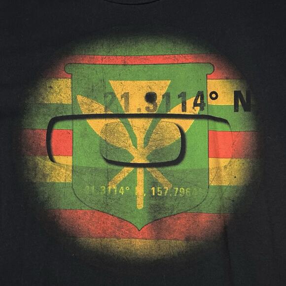 Oakley Hawaii RARE Men's Graphic Tee Size XL GUC Black - Picture 3 of 6